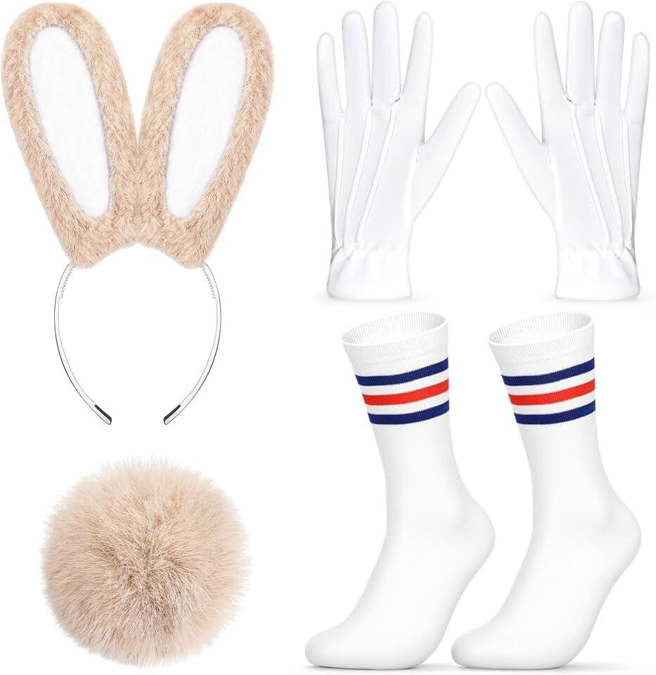 Set of 4 Bunny Costume Accessories for Women