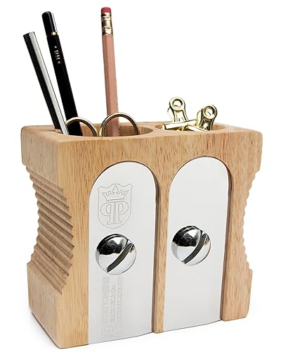 Wooden Pencil Sharpener and Desk Organizer