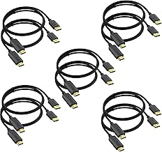 10-Pack 6ft DisplayPort to HDMI Cables for 4K Video