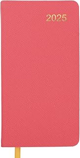 2025 Textured Pocket Weekly and Monthly Planner in Pink