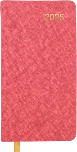 2025 Textured Pocket Weekly and Monthly Planner in Pink
