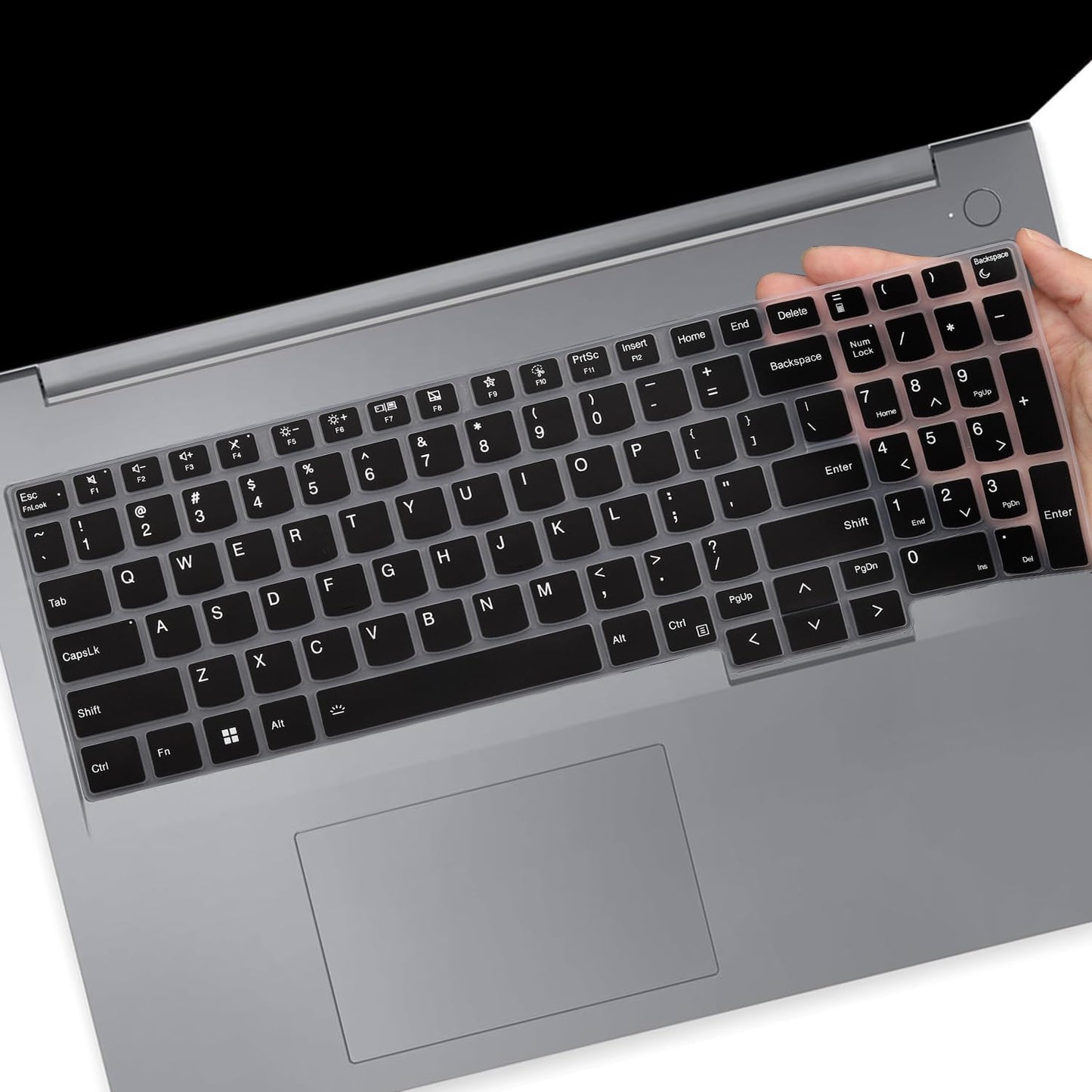 Black keyboard cover for 16-inch Lenovo ThinkBook laptops