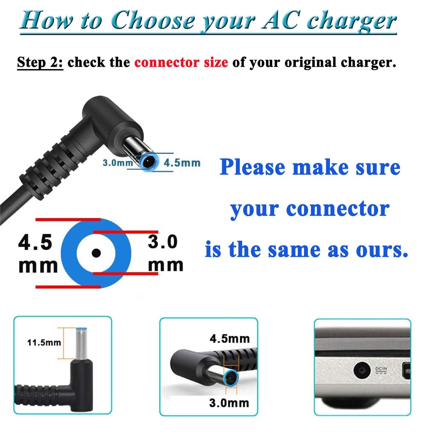 19.5V 3.33A 65W AC Charger Replacement for HP Elitebook 850-G3 840-G3 820-G3 745-G3 725-G3 755-G3 840-G4 820-G4 850-G4 Pavilion x360 11 13 15, Envy, Spectre, ProBook Laptop Adapter Power Supply Cord