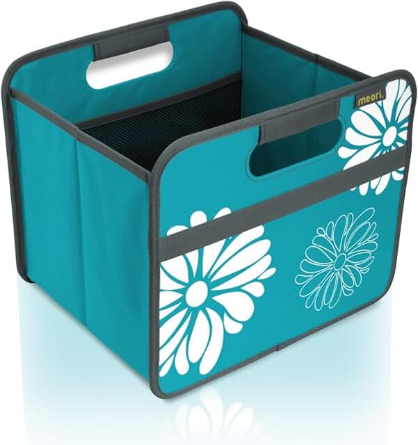 Small Collapsible Fabric Storage Bin with Handles