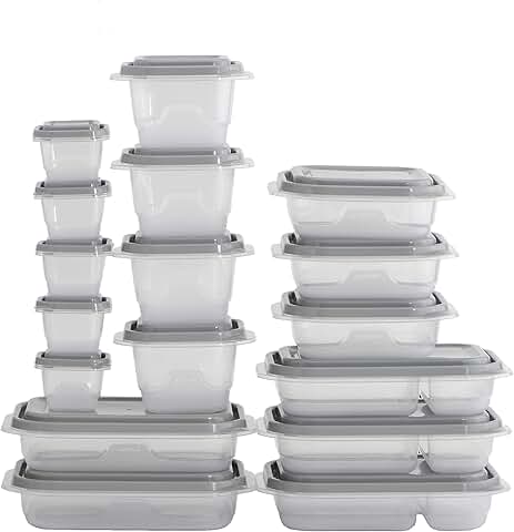 34-Piece BPA-Free Plastic Food Storage Containers with Lids