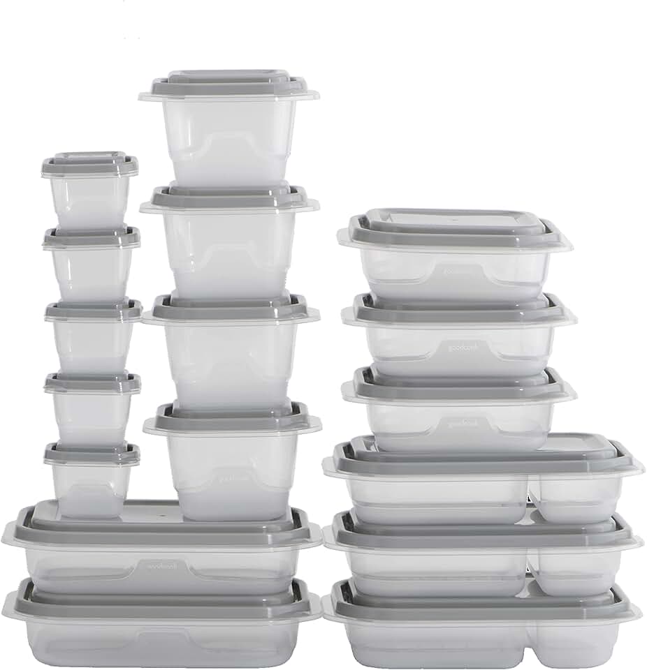 34-Piece BPA-Free Plastic Food Storage Containers with Lids