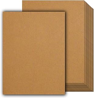 Colorful Heavyweight Brown Kraft Cardstock, 100 Sheets