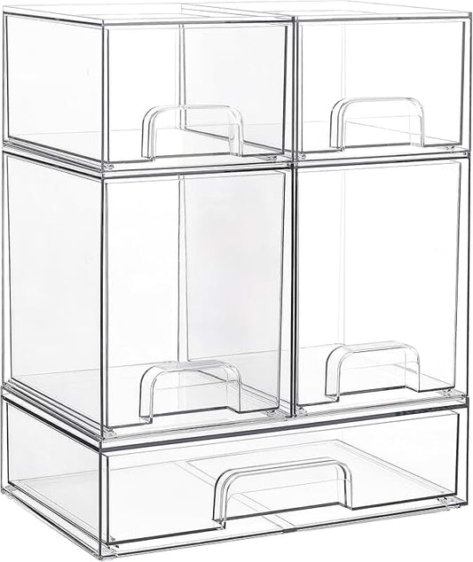 Two Collapsible Plastic Storage Crates with Handles