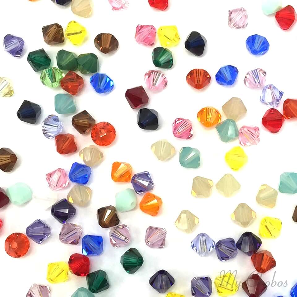 50 pcs 6mm Crystal Bicone Beads for Jewelry Making