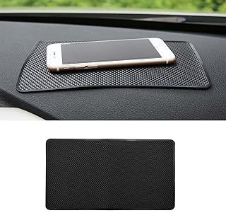 Black 10x6 Inch Anti-Slip Silicone Dashboard Mat