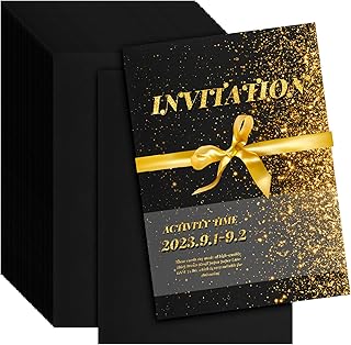 200 Sheets Black Letter Size Cardstock for Crafts