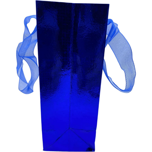 MODAIO-Gift Bags Small Size – Reusable Gift Bags With Handles Stunning Colors - Perfect As Goodie Bags, Birthday Gift Bags, Party Favor Bags– 4"W x 3"D x 6"H Size-1/count (Blue)