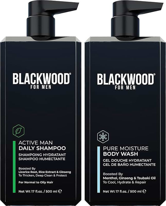 Active Man Shampoo and Moisture Body Wash, 17 oz