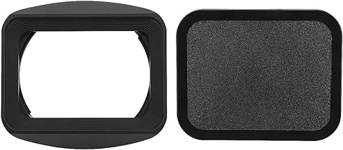 Square metal lens hood with cap for 24-70mm lens