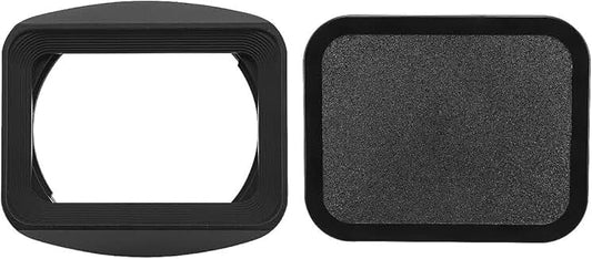 Square metal lens hood with cap for 24-70mm lens