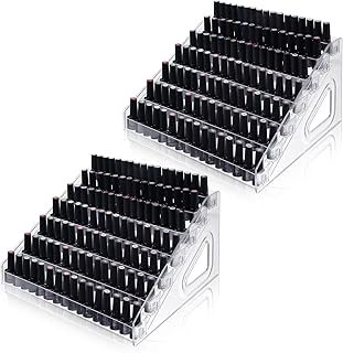 7-Tier Clear Acrylic Nail Polish and Makeup Organizer (2 Pieces)