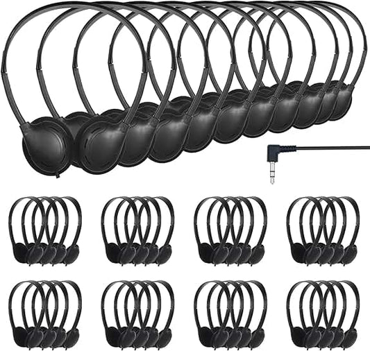 Bulk Classroom Headphones Set for Students, 30 Pack