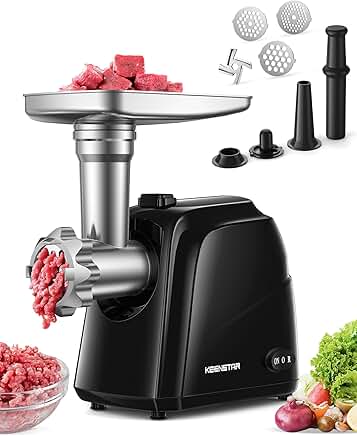 Electric Meat Grinder with Sausage Stuffer and Accessories