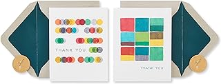 Set of 20 blank cards with envelopes and art pattern