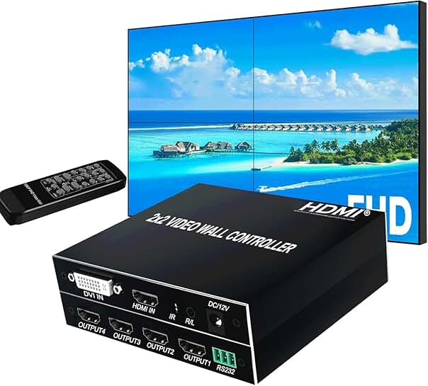 2x2 HDMI Video Wall Controller with 4K Support