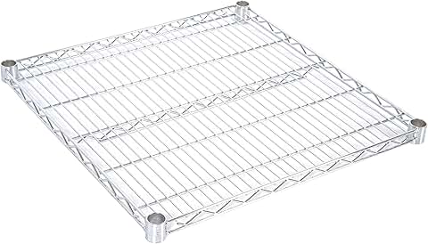24x24 Inch Chrome Wire Shelves with Split Sleeves