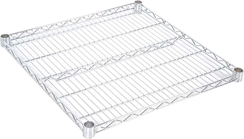 24x24 Inch Chrome Wire Shelves with Split Sleeves