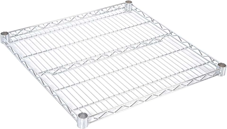 24x24 Inch Chrome Wire Shelves with Split Sleeves