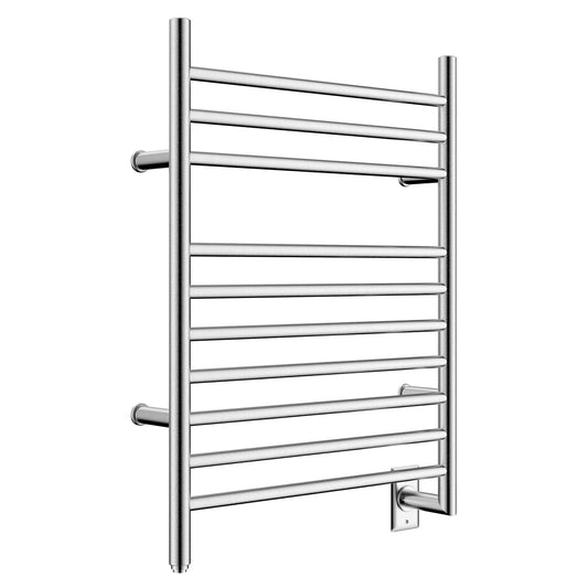 HEAT E Hot Towel Warmer for Bath Hardwired Heated Drying Rack Brushed Polish