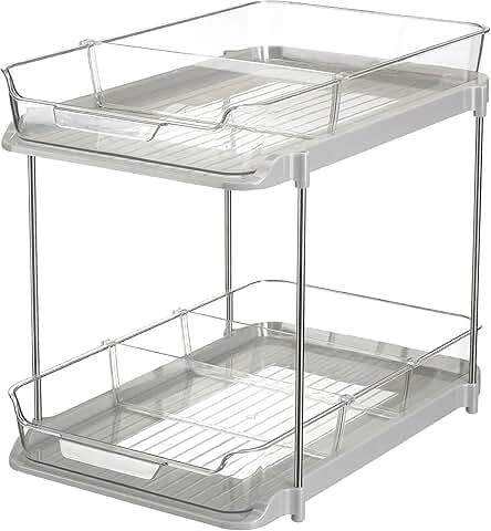 Two-Tier Storage Caddy for Kitchen and Bathroom