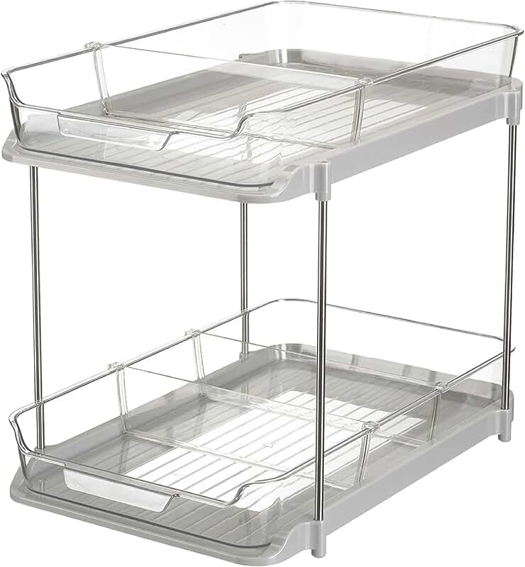 Two-Tier Storage Caddy for Kitchen and Bathroom