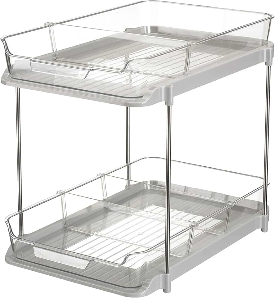 Two-Tier Storage Caddy for Kitchen and Bathroom