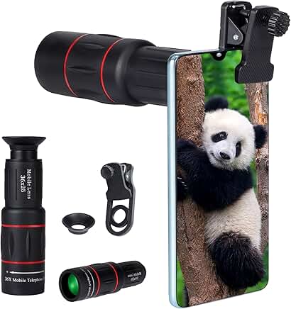 36X Long Focus Telephoto Phone Lens for Photos and Videos