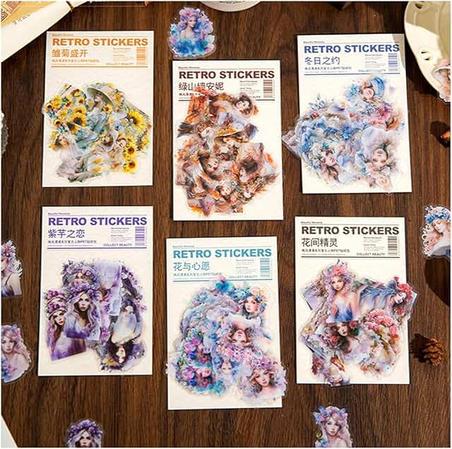 240-Piece Girl Sticker Set for Scrapbooking and Crafts