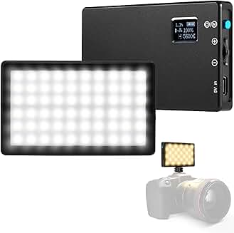 Mini Bicolor LED Light for DSLR Cameras with LCD Display