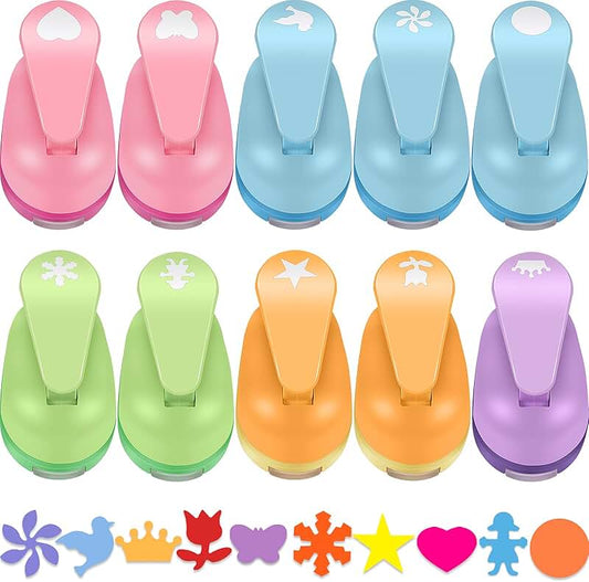 10 Piece Mini Craft Hole Punch Set for DIY Projects