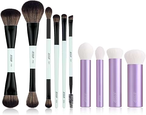 6-Piece Double-Sided Makeup Brush Set with Face Kabuki