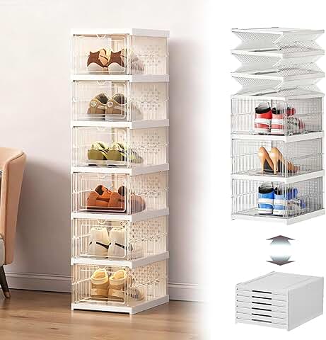 6-Tier Foldable Shoe Storage Box