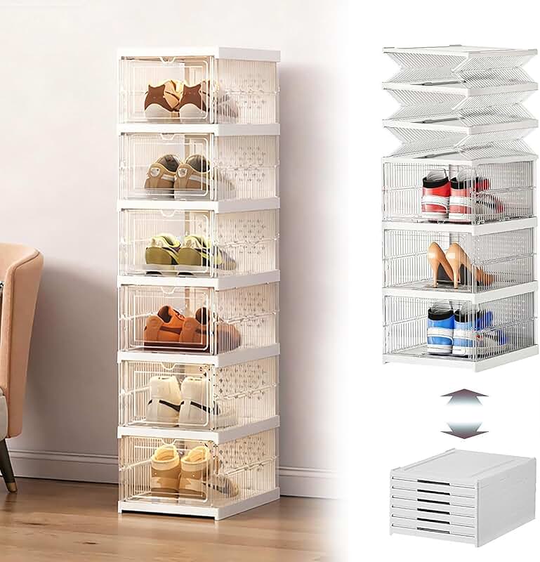 6-Tier Foldable Shoe Storage Box