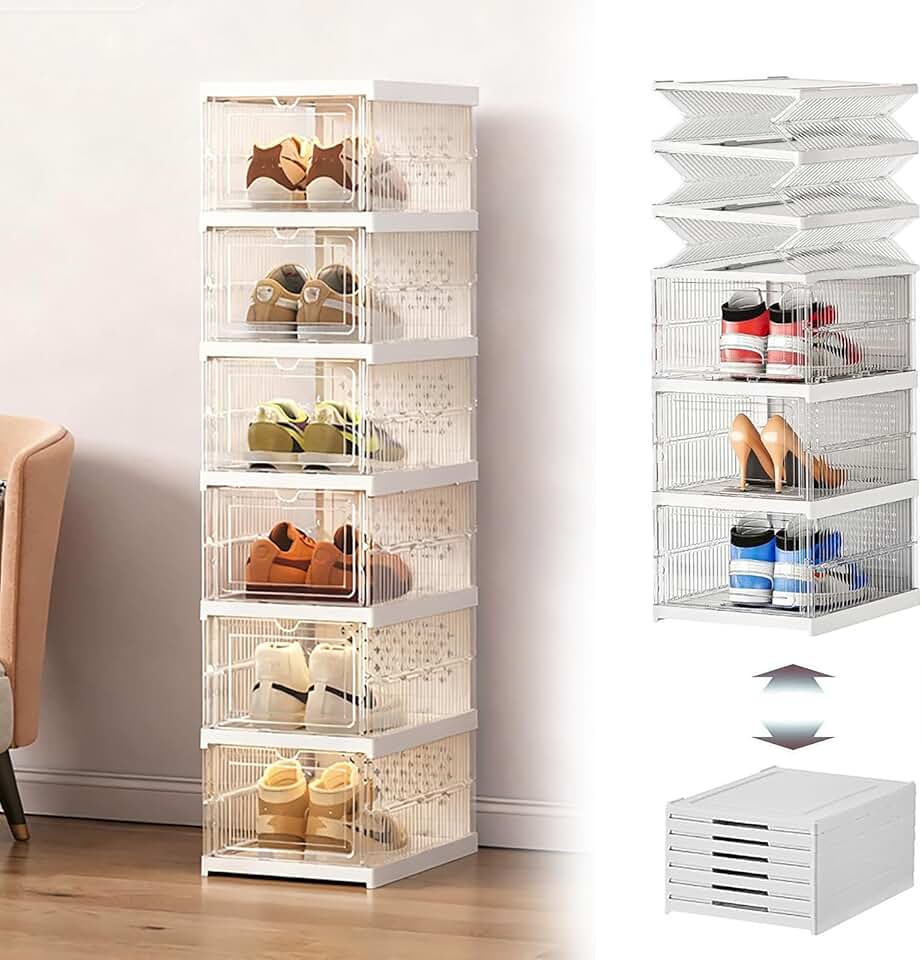 6-Tier Foldable Shoe Storage Box