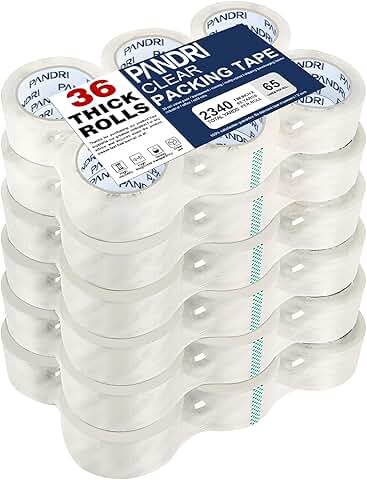 Heavy Duty Clear Packing Tape, 36 Rolls