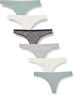 Six Cotton Thong Underwear for Women