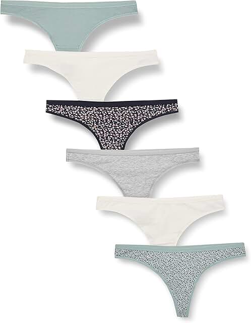 Six Cotton Thong Underwear for Women
