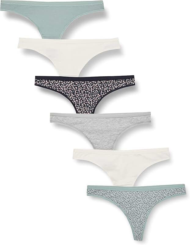 Six Cotton Thong Underwear for Women