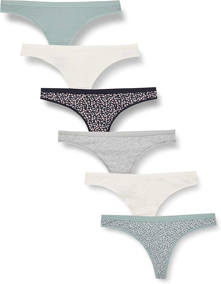 Six Cotton Thong Underwear for Women