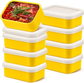 8-piece silicone freezer container set with lids