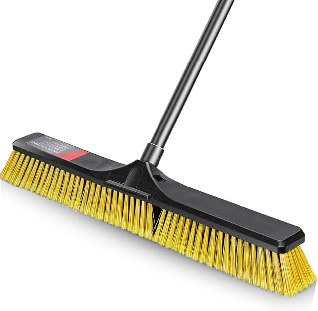 24-inch Heavy Duty Push Broom with Long Handle