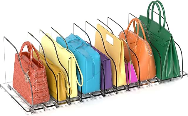 Adjustable Clear Acrylic Closet Organizer with Shelf Dividers