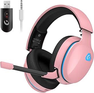 Wireless Gaming Headset with Microphone and Stereo Sound