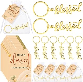 Gold Thanksgiving Keychain Gift for Coworkers