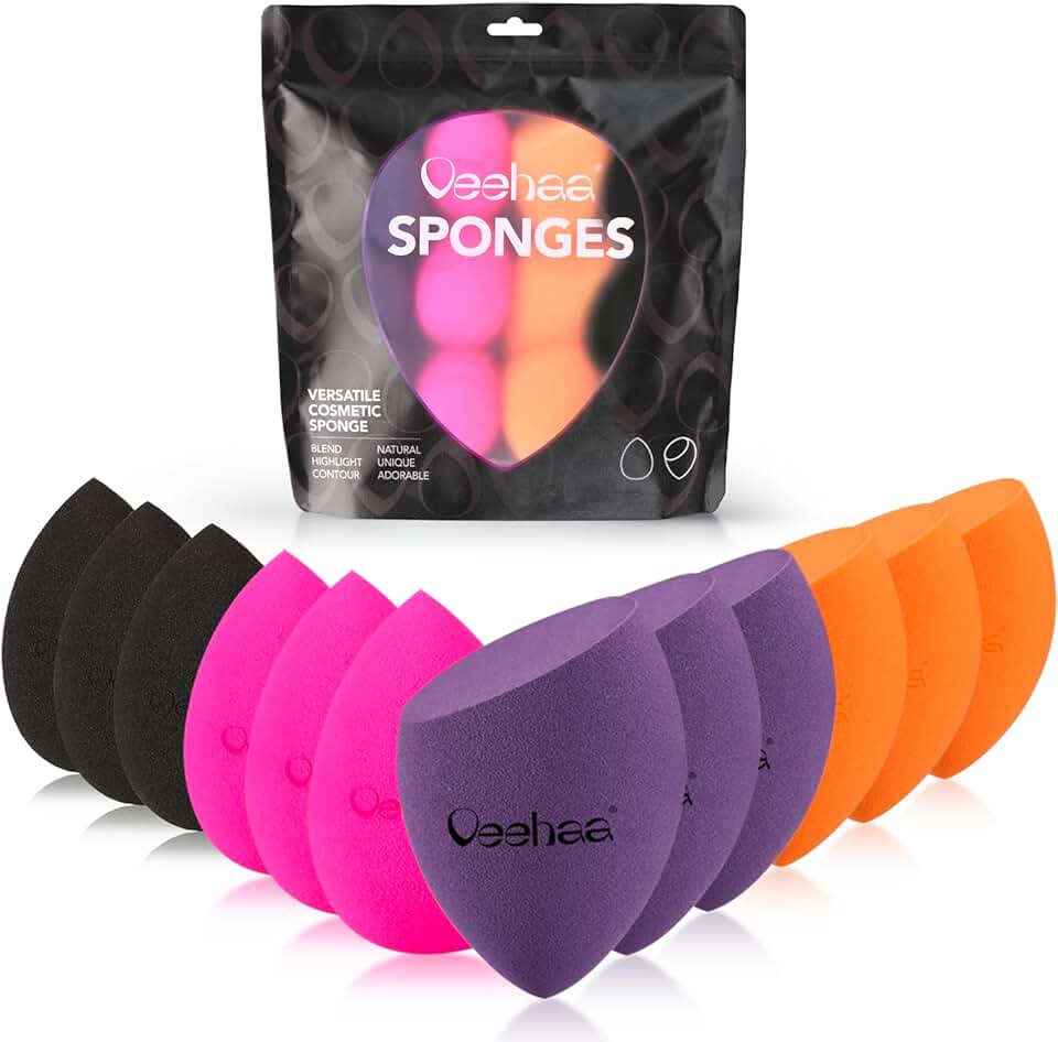 16-Piece Latex-Free Egg-Shaped Makeup Sponge Set